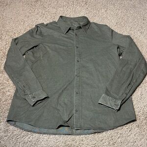 Lululemon Mens Commission Long-Sleeve Shirt Riverstone Khaki